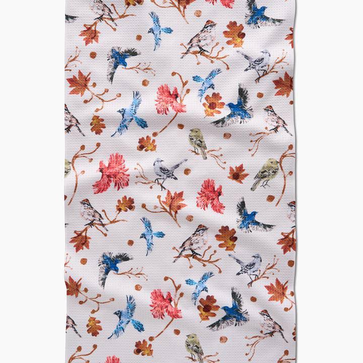 Autumnal Bird Skies Tea Towel